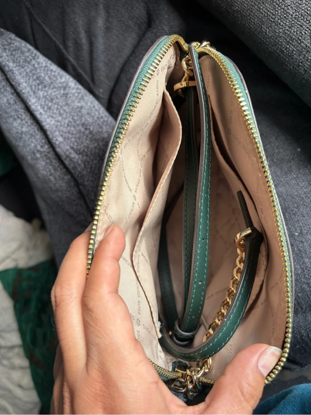 Michael Kors Mint Green Signature Crossbody Bag